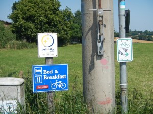 Bicycle route signs in Germany.