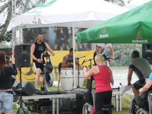 Live congo drum for the spinning class- awesome