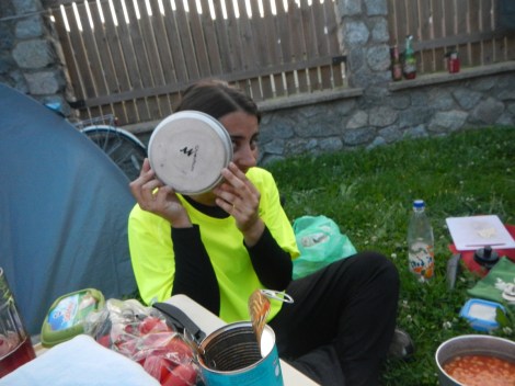 Jen hiding from the camera