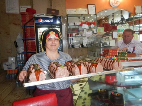 Fresh cakes in the bakery