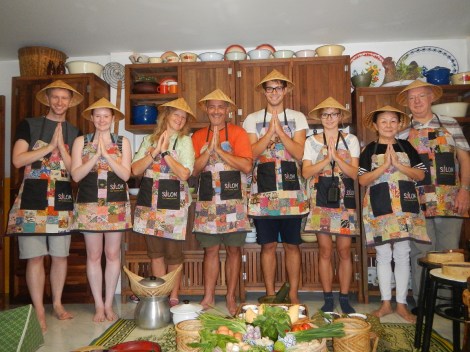 Our class with our "graduation" hats on.