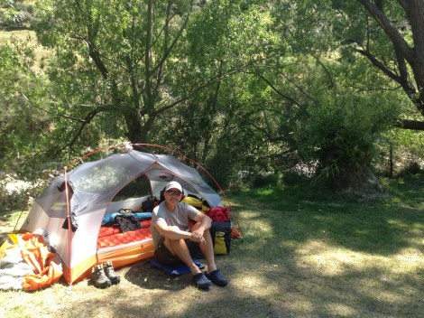 Our sweet camp spot - riverside. 