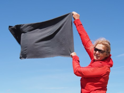 Which way is the wind blowing? or Drying out your towel. 