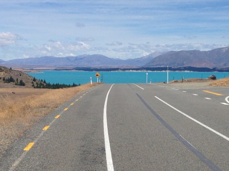 Dropping down to Lake Pukaki from the canal. 