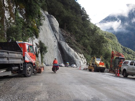 The roads are in constant need of repair due to the steep walls and unrelenting rain. 