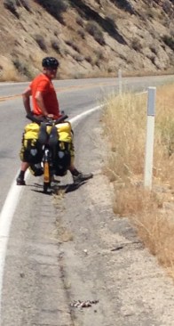 Lovely little King snake on the road- 10 minutes into our ride.